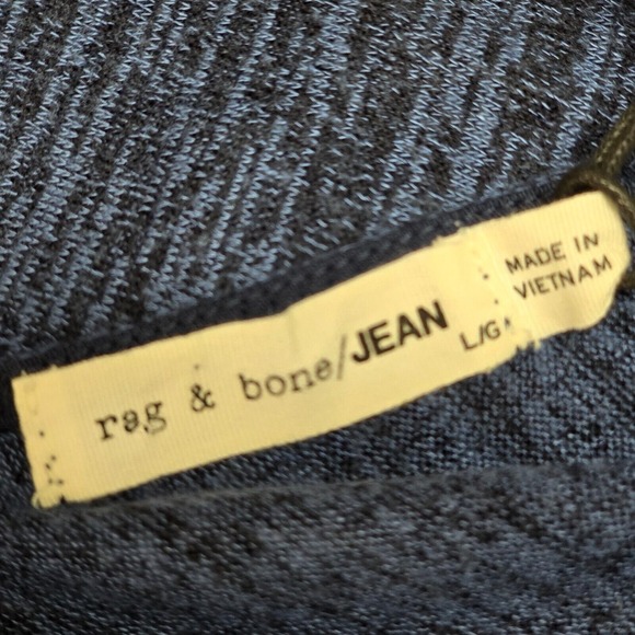 Rag & Bone Amelie Cutout Back Top Womens Large Blue Soft Minimal Knit Pullover - Picture 7 of 14